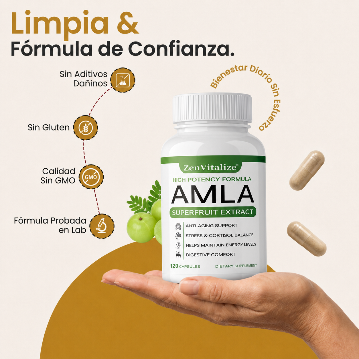 Cápsulas de Amla Orgánica Superfruit